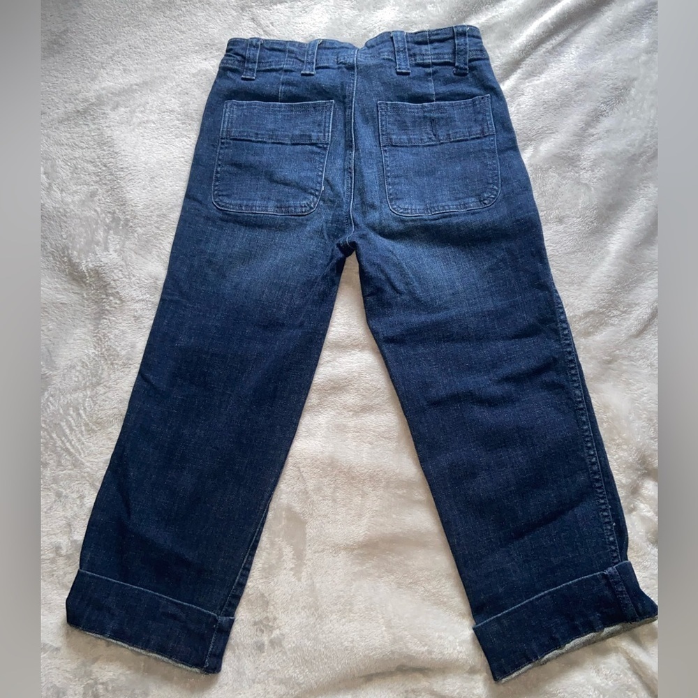 Free People Cropped Denim Blue Jeans